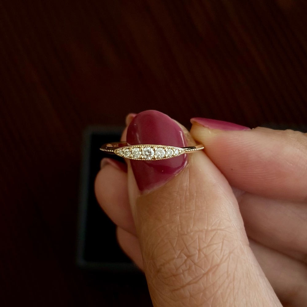 Catbird 14k Gold City Moon Diamond Ring